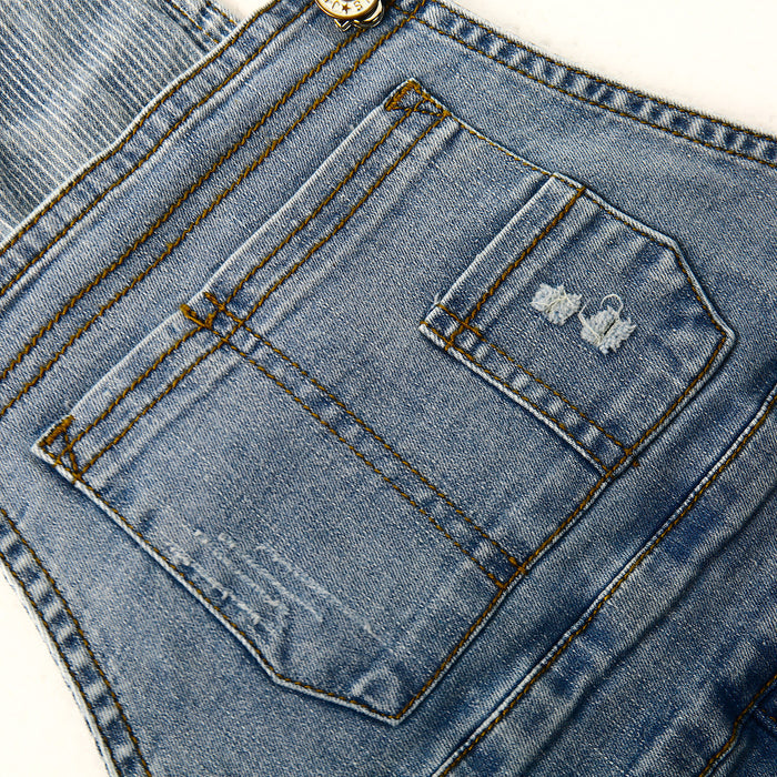 12M-10T Baby Little Girls Denim Skirt, Ripped Soft Strechy Girls Summer Jeans Overalls Dress