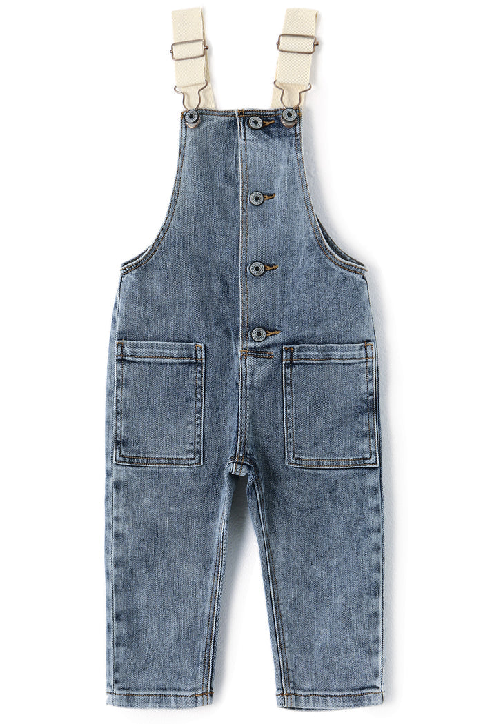 12M-4T Baby Girls Denim Overalls, Cardigan Style Jeans Workwear
