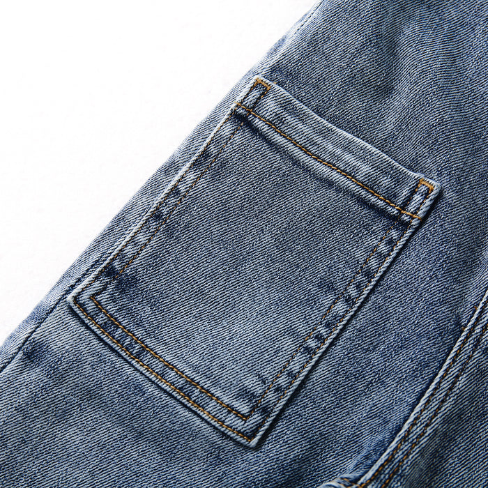 12M-4T Baby Girls Denim Overalls, Cardigan Style Jeans Workwear