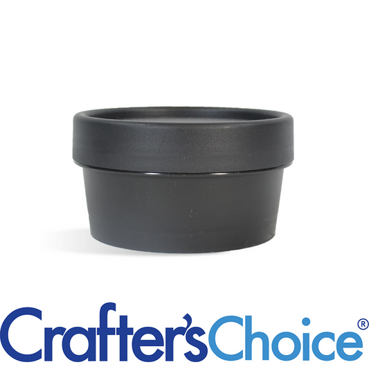 1.7 oz Black Plastic Pot & Lid Set
