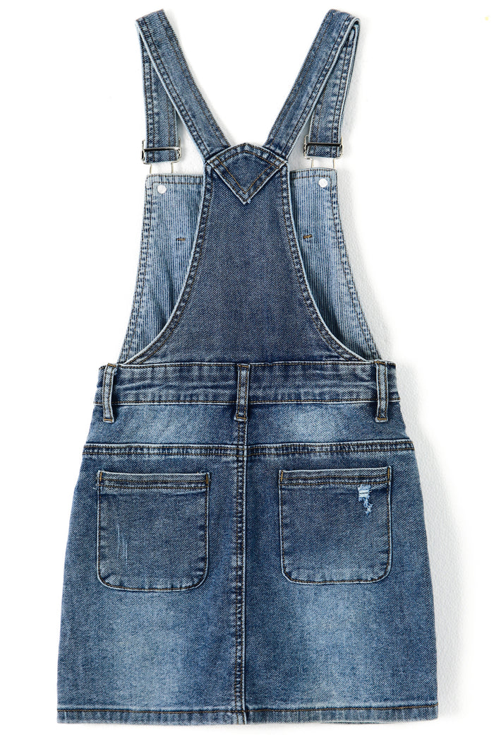 18M-10T Girls Skirt,Ripped Soft Strechy Denim Girls Summer Overalls Dress