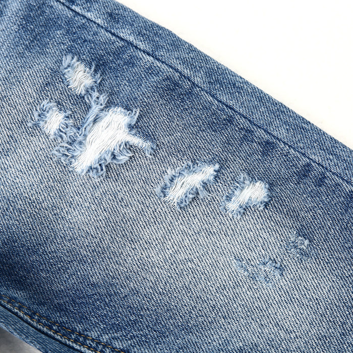 18M-6T Baby Little Boys Jeans, Elastic Band Inside Straight Fit Ripped Denim Pants