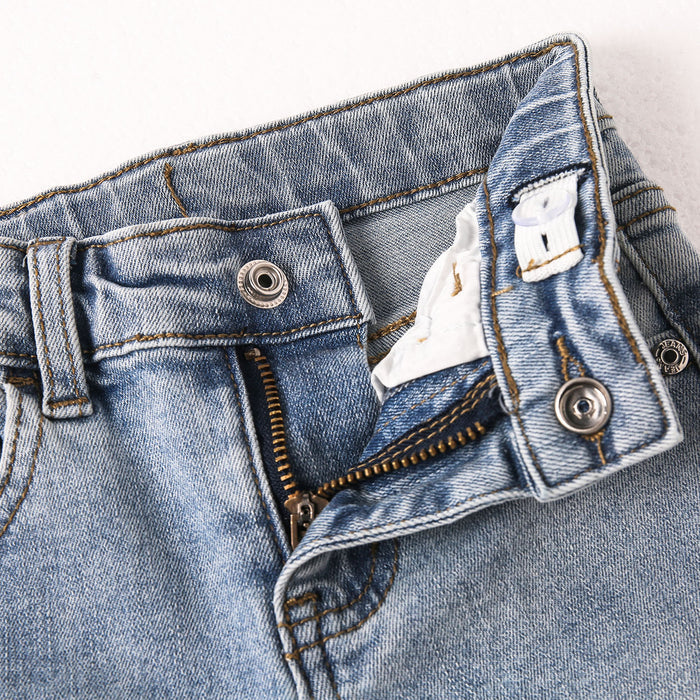 18M-6T Baby Little Girls Flared Slim Fit Jeans, Bell-Bottom Stretchy Denim Pants