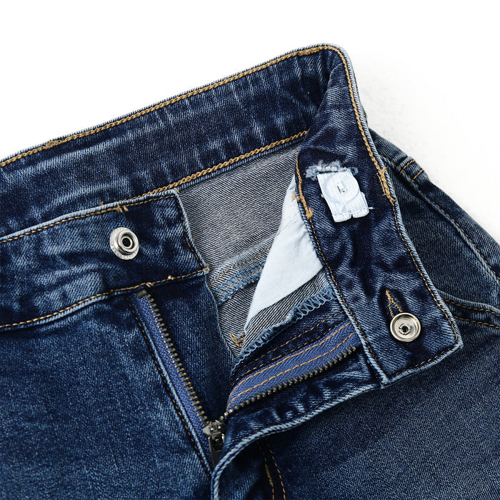 6-13T Girls Jeans, Kids Elastic Band Inside Ripped Denim Pants