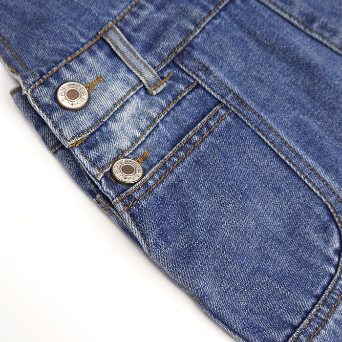 6-14T Girls Denim Overalls, Little Big Kids' Jean Dungarees Pants