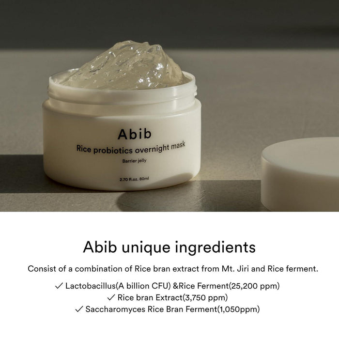 Abib Rice Probiotics Overnight Mask Barrier Jelly 80 mL