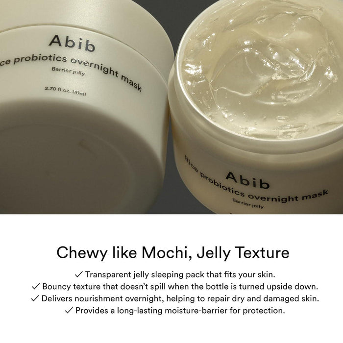 Abib Rice Probiotics Overnight Mask Barrier Jelly 80 mL