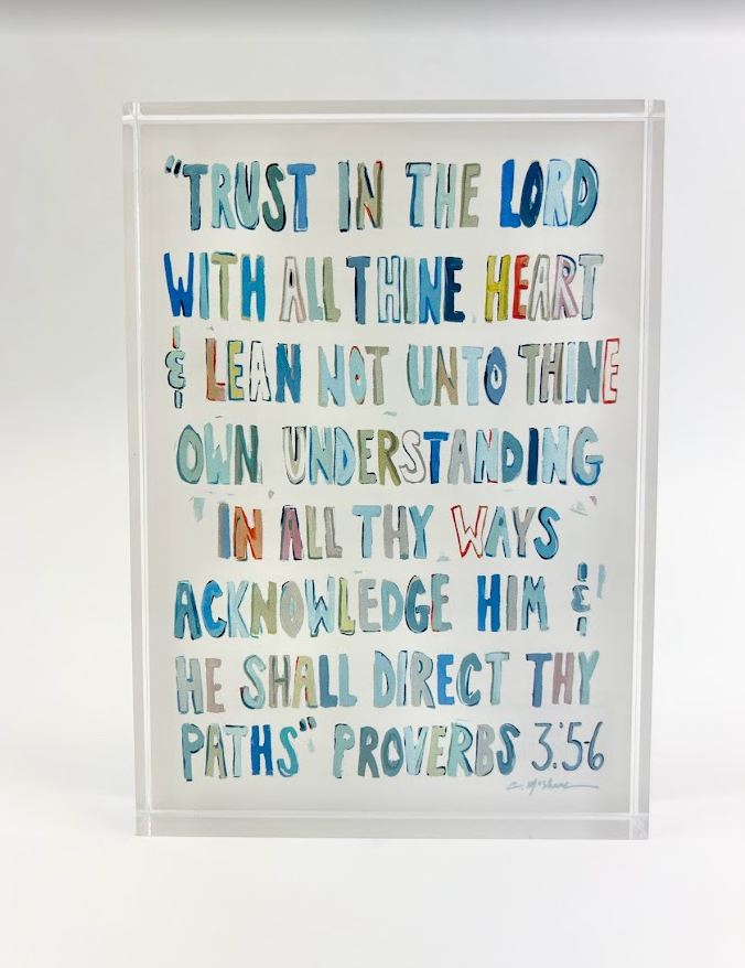 Acrylic Block Proverbs Blue 5x7 Home Decor in  at Wrapsody
