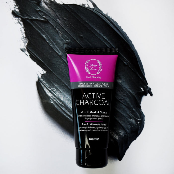 Active Charcoal 2 σε 1 Μάσκα & Απολέπιση