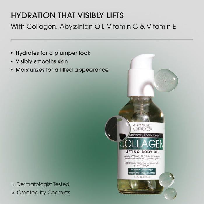ADVANCED CLINICALS Collagen Lifting Body Oil زيت الجسم بالكولاجين من ادفانسد كلينيكالز