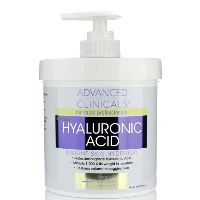 ADVANCED CLINICALS Hyaluronic Acid Intensive Skin Hydrator For Salon Professionals كريم الهايلرونك من ادفانسد كلينيكالز