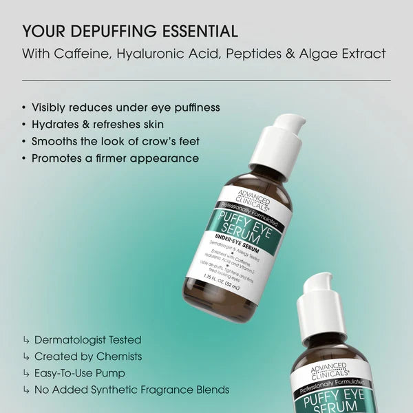 ADVANCED CLINICALS Puffy Eye Serum Professional Correction Serum سيروم العين من ادفانسد كلينيكالز