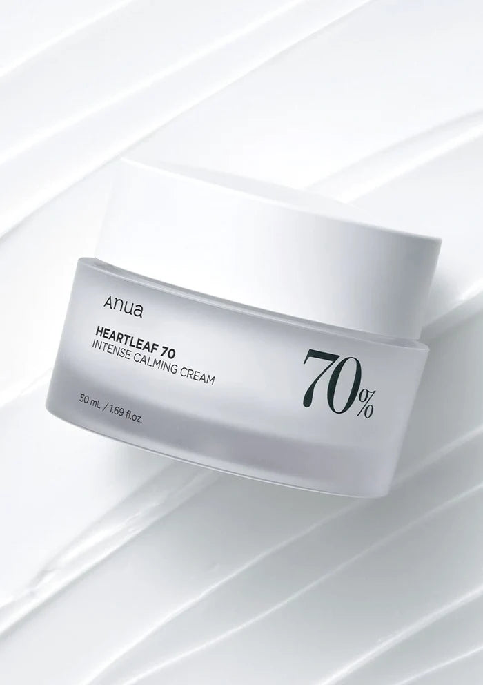 Aurla Heartleaf 70% Intense Calming Cream jar on a white background