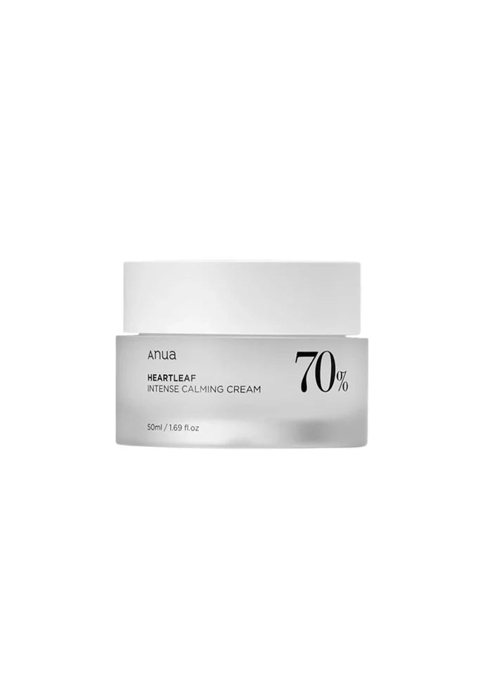 Anua Heartleaf Intense Calming Cream jar on a white background