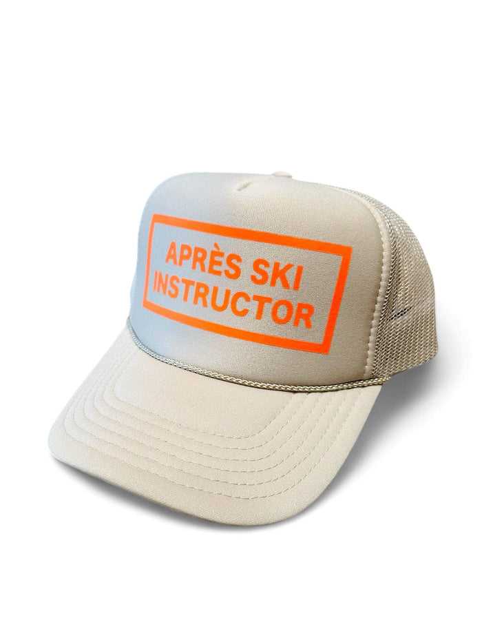 Après Babe après ski instructor trucker hat with mesh back and embroidered logo, casual winter headwear for outdoor activities