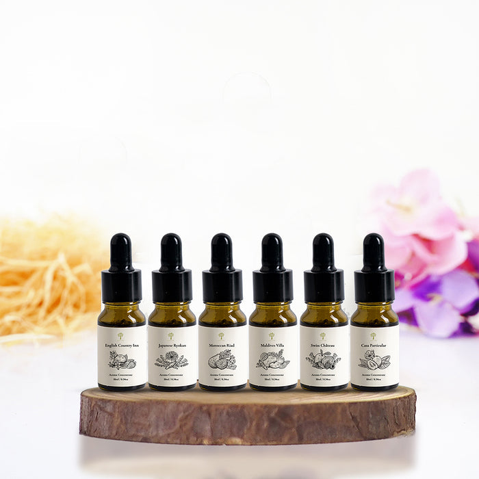 PRISTINE AROMA Aroma Concentrate Hotel Scents Set - 6 x 10ml | Isetan KL Online Store