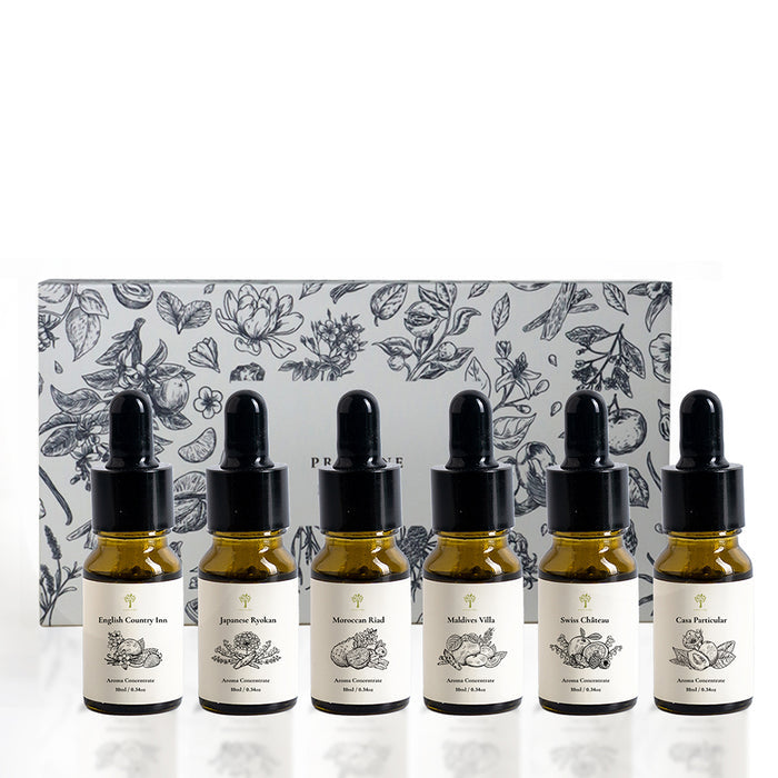 PRISTINE AROMA Aroma Concentrate Hotel Scents Set - 6 x 10ml | Isetan KL Online Store