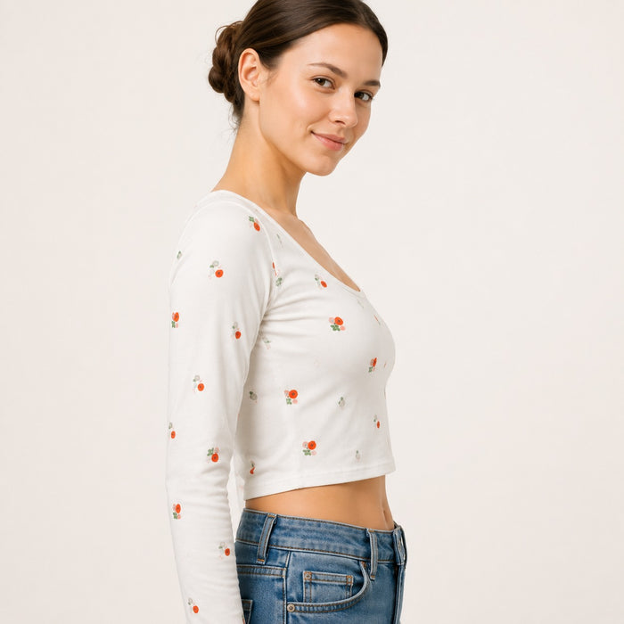ARZO Bloom Charm Floral Crop Top