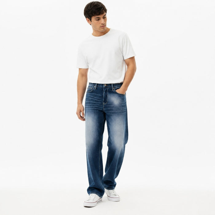 ARZO Blue Drift Baggy-Fit Jeans