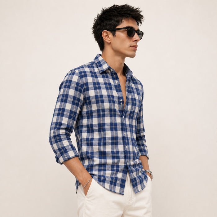 ARZO Blue Plaid Signature Shirt