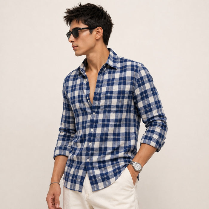 ARZO Blue Plaid Signature Shirt