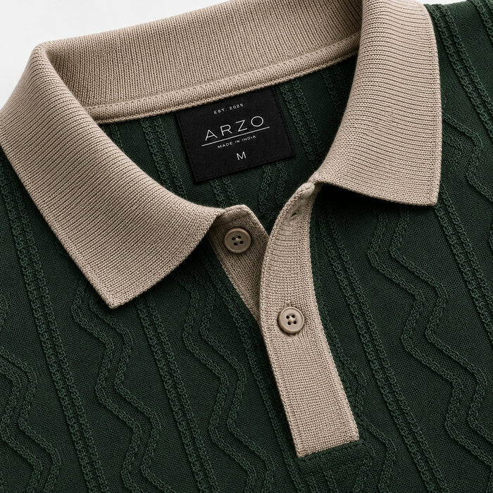 ARZO Classic Edge Polo – Olive Green