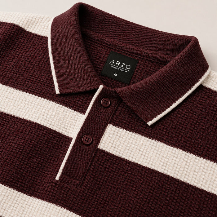 ARZO Classic Stripe Heritage Polo