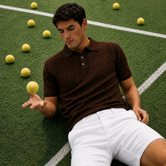 ARZO “Cocoa Elite” Textured Polo | Premium Quality