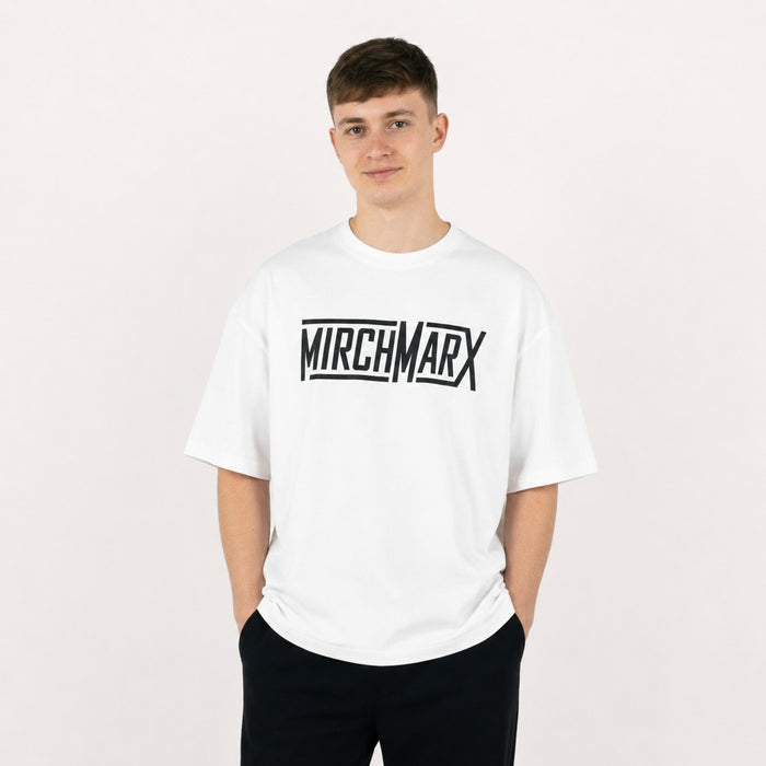 ARZO Core Statement Oversized Tee – White