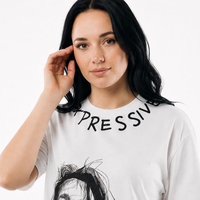 ARZO “Expressive Soul” Art Tee – Classic White