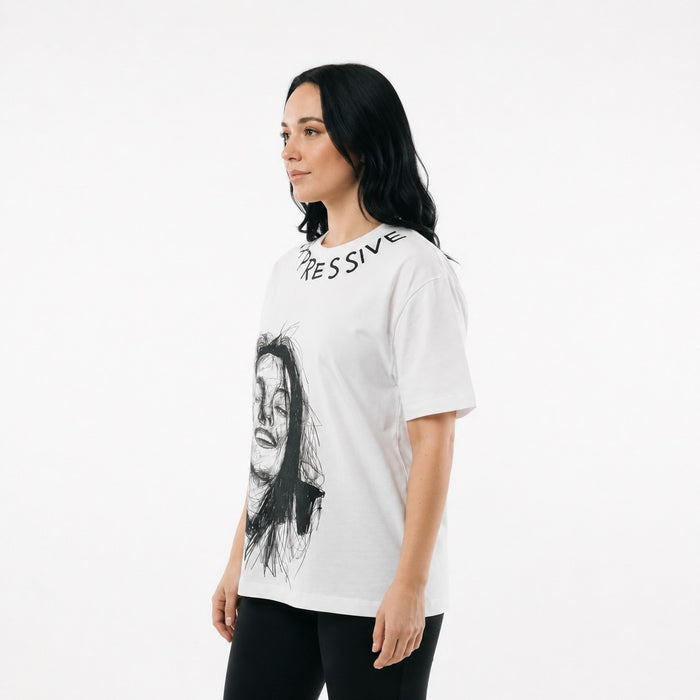 ARZO “Expressive Soul” Art Tee – Classic White