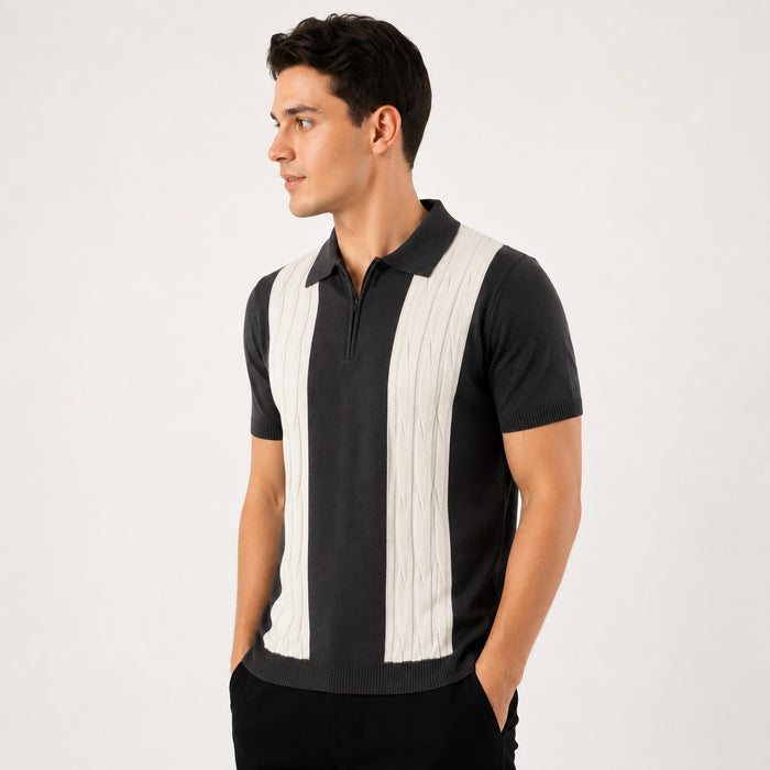 ARZO Graphite Ivory Luxe Polo | Premium Quality