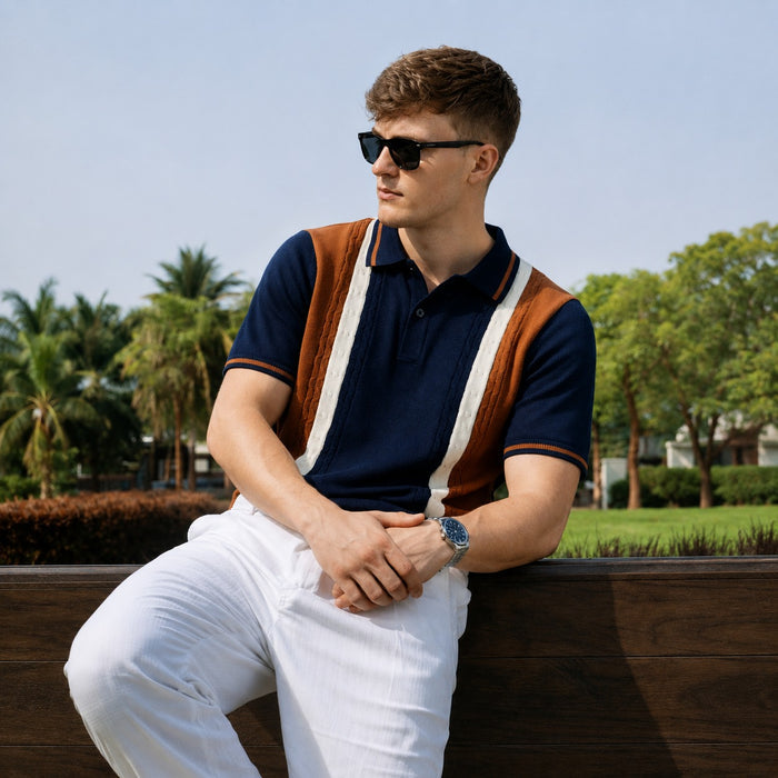 ARZO Heritage Stripe Polo