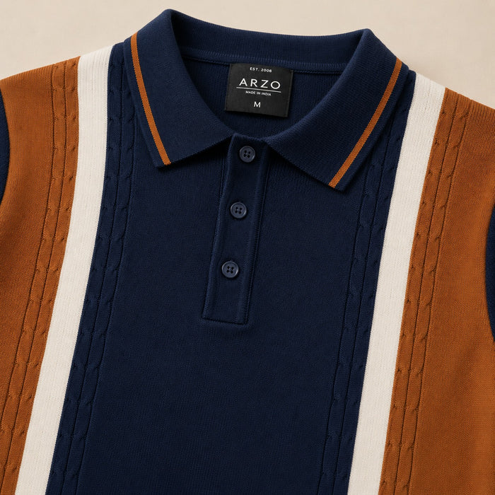 ARZO Heritage Stripe Polo
