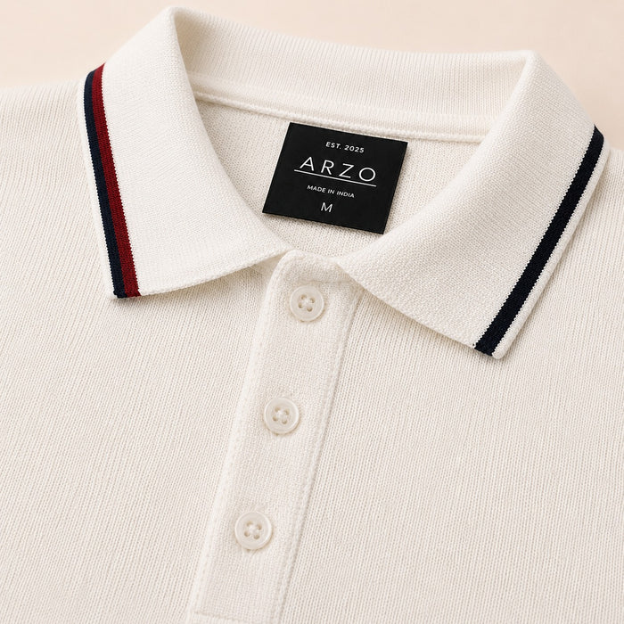 ARZO Ivory Edge Polo (White)