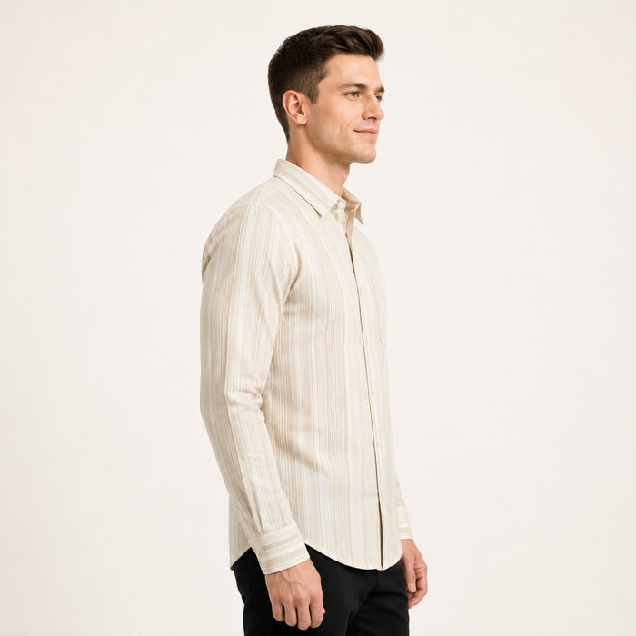 ARZO Linen Dune Stripe Shirt