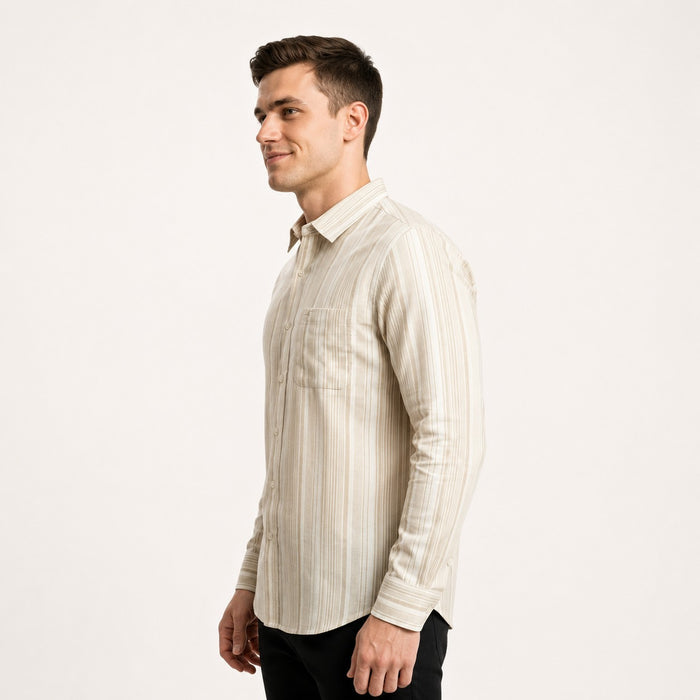 ARZO Linen Dune Stripe Shirt