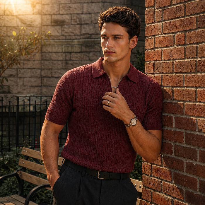 ARZO Maroon Luxe Polo | Premium Quality