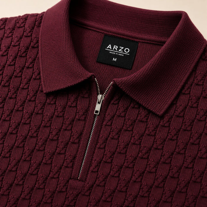 ARZO Maroon Luxe Polo