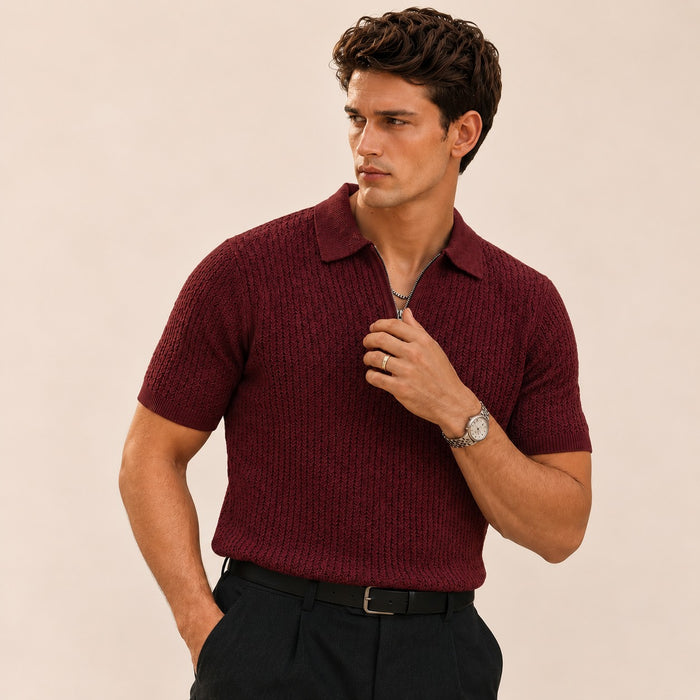 ARZO Maroon Luxe Polo