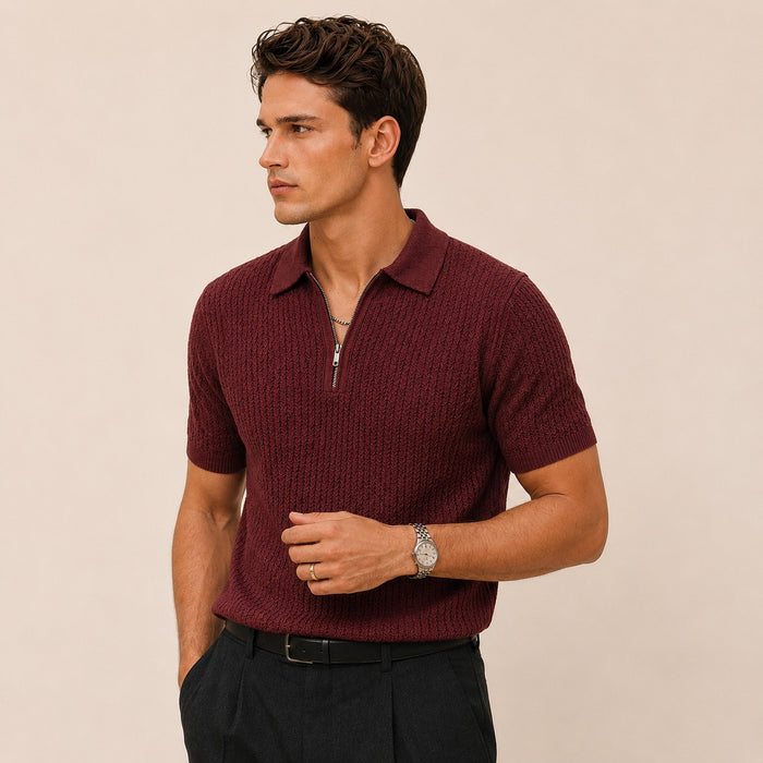 ARZO Maroon Luxe Polo