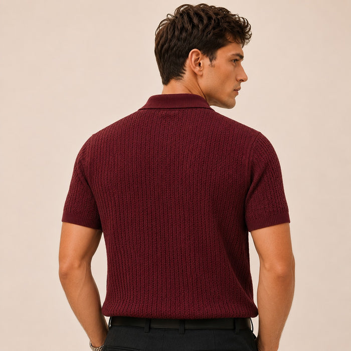 ARZO Maroon Luxe Polo