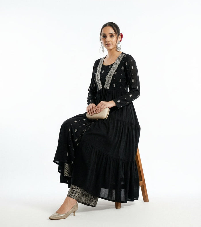 ARZO Midnight Grace Anarkali Suit