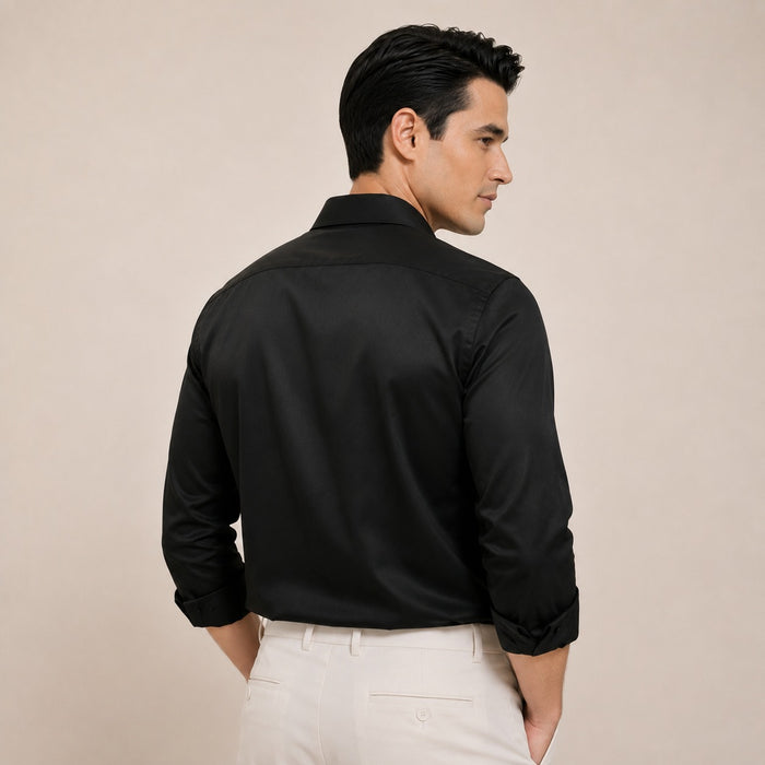 ARZO Midnight Luxe Satin Shirt