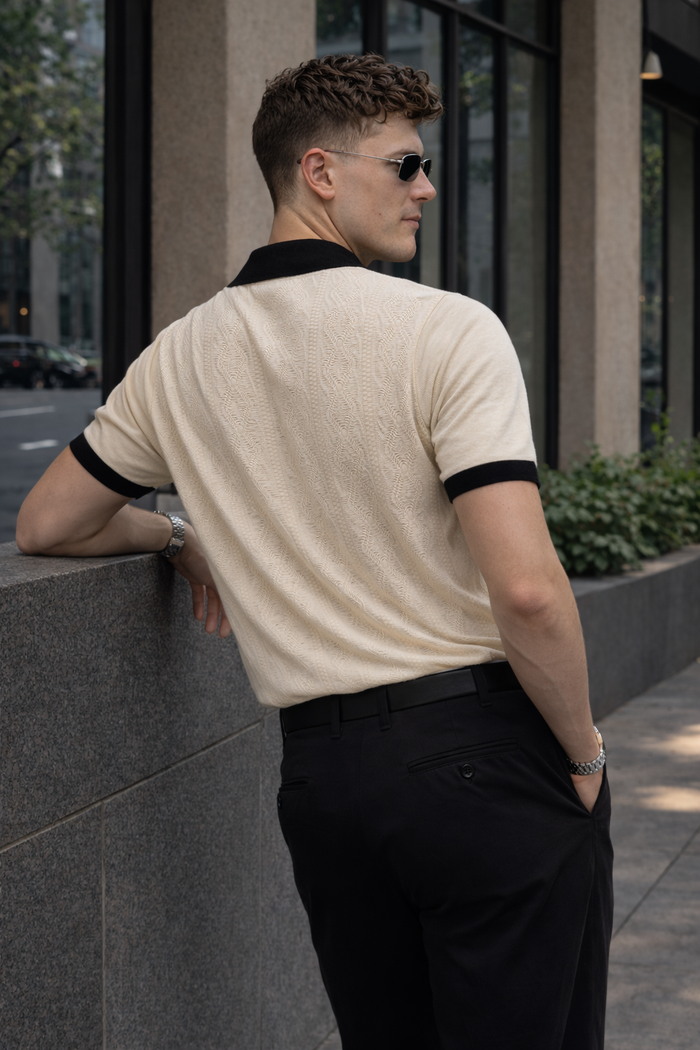 ARZO  Monaco Heritage Textured Polo | Premium Quality
