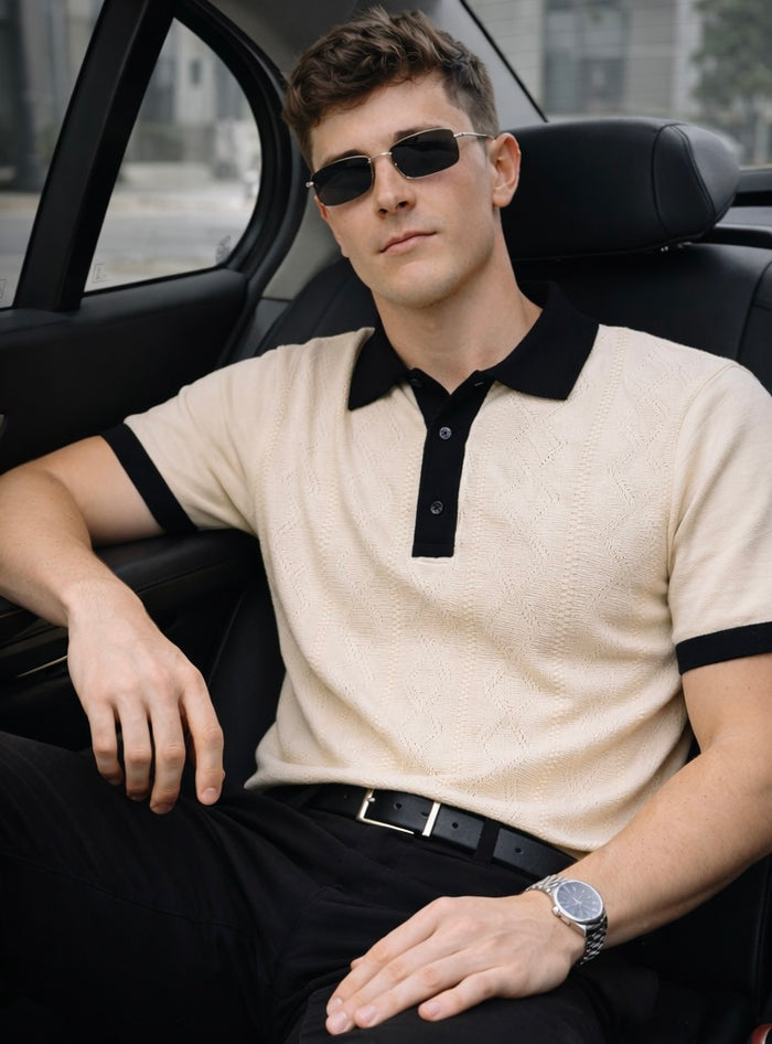 ARZO  Monaco Heritage Textured Polo