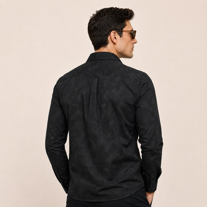 ARZO Noir Signature Print Shirt