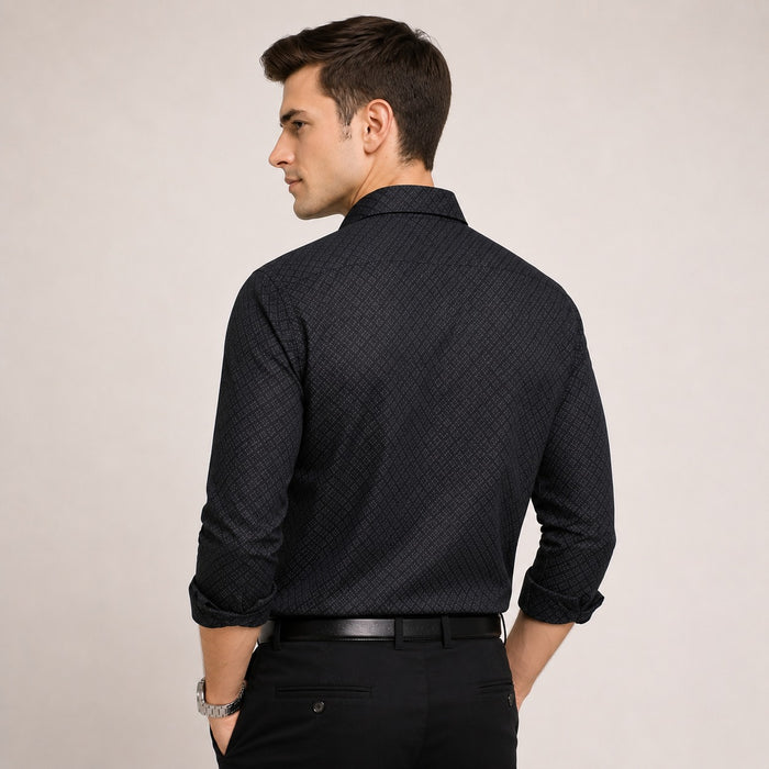 ARZO Obsidian Micro-Pattern Shirt