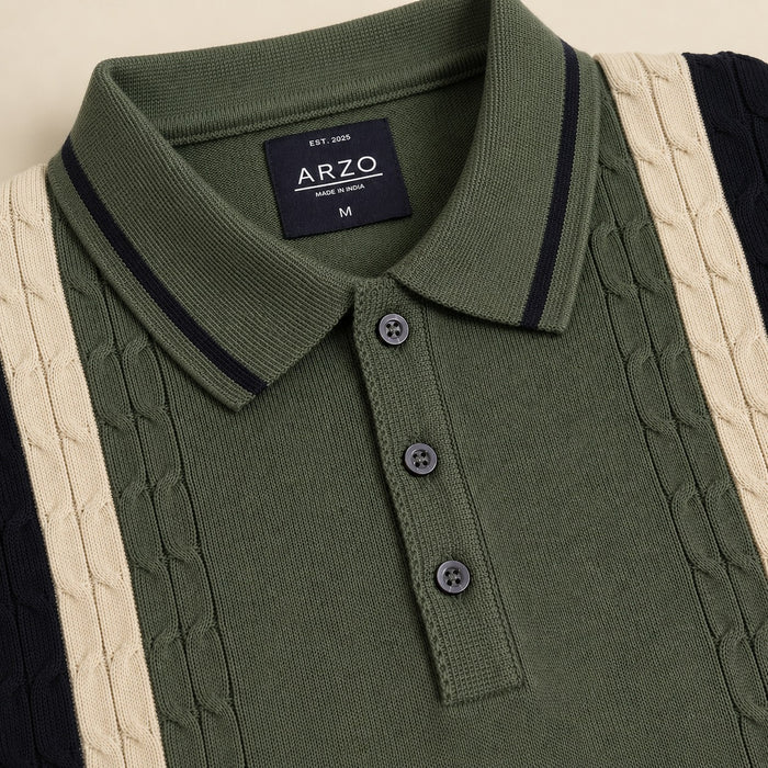 ARZO Olive Noir Signature Polo | Premium Quality