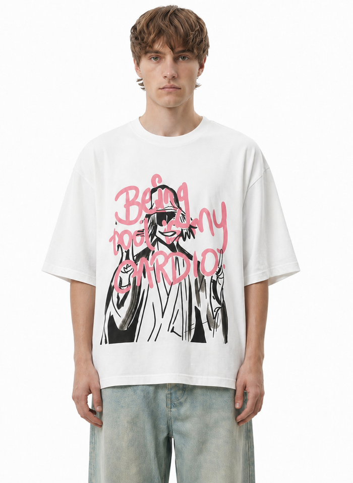 ARZO Rebel Heart Graphic Oversized Tee